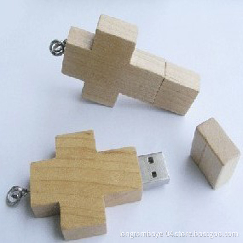 Wooden Cross USB Flash Stick